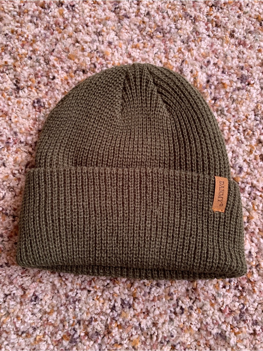 Olive Knit Beanie for Toddler